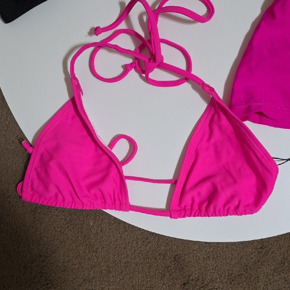 Pink and Black Bikini Set - Picture 4 of 8